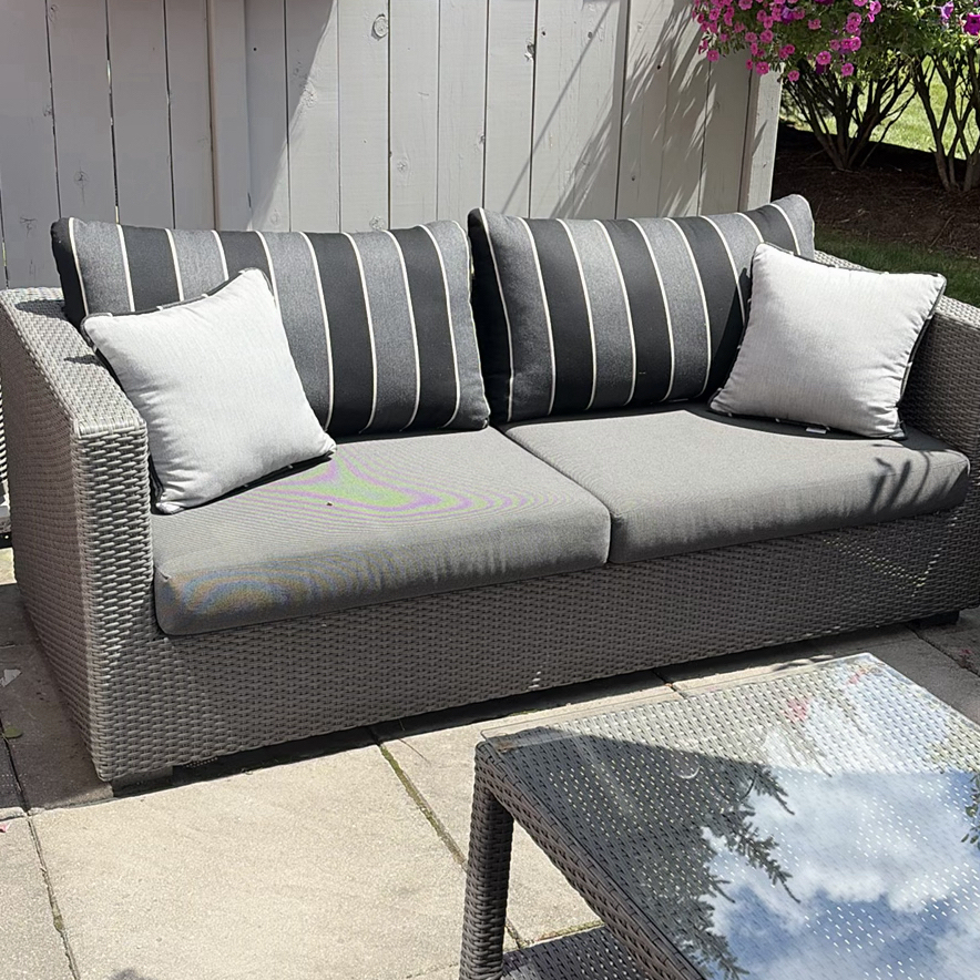 SUNBRELLA Outdoor Resin Wicker Patio Seating Set with Coffee Table - image 8 of 14