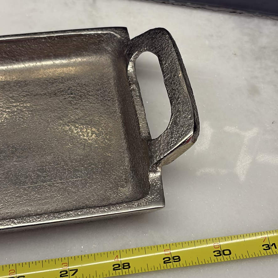Red Pillar Candles and Metal Tray - image 4 of 9