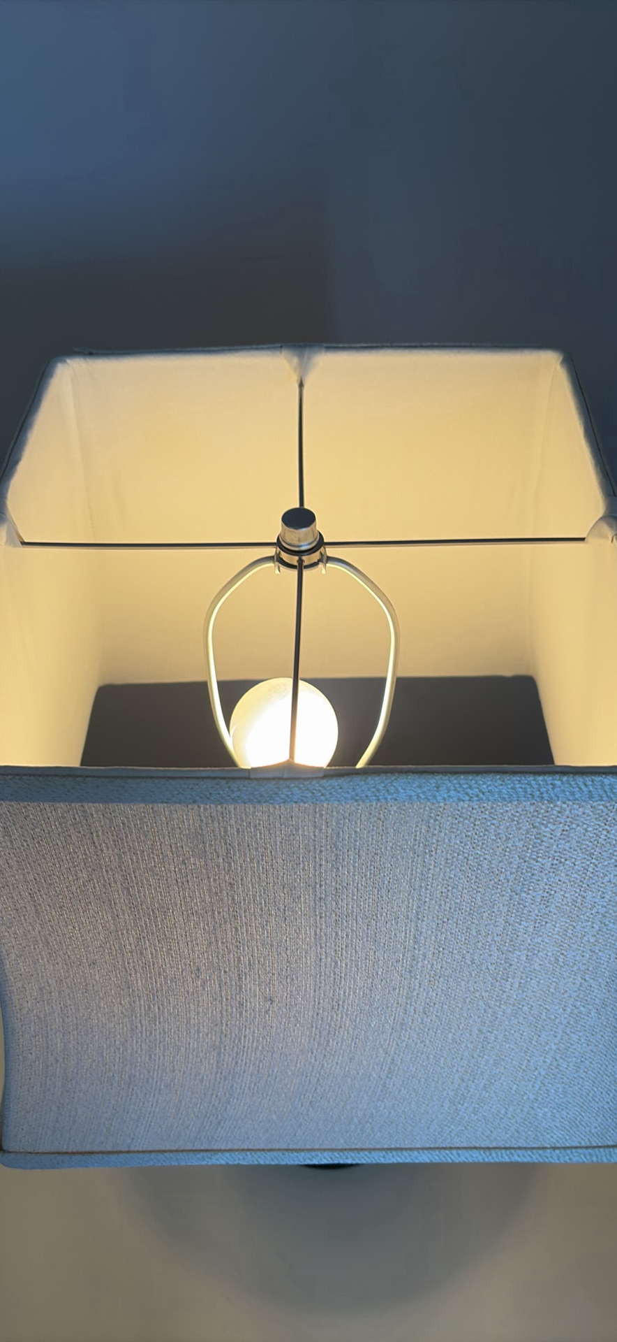 Two Black Table Lamps with White Fabric Shade - image 2 of 10