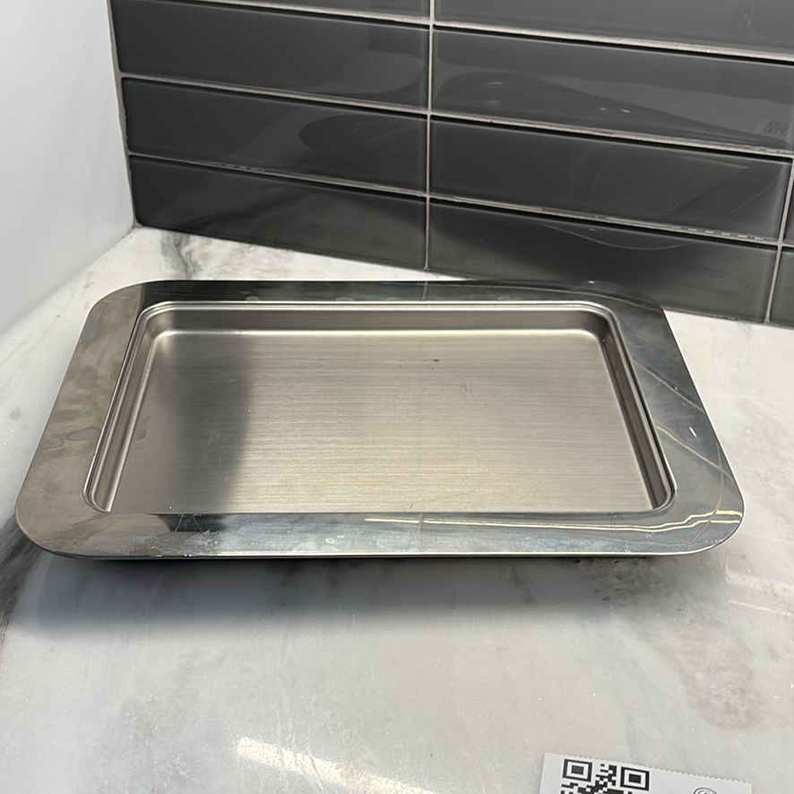 Ceramic Serving Tray and Stainless Steel Warming/Cooling Tray - image 7 of 11