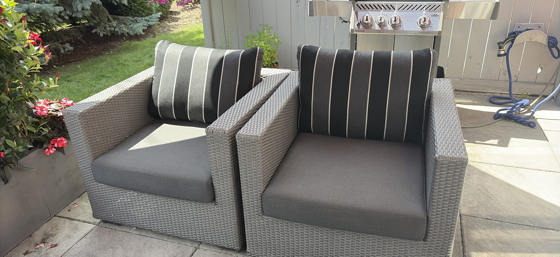 SUNBRELLA Outdoor Resin Wicker Patio Seating Set with Coffee Table - image 2 of 14