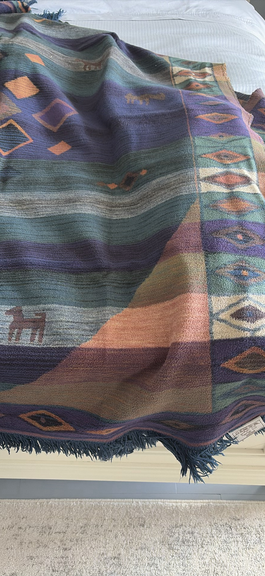IBENA Fringed Wool and Acrylic Blankets - image 6 of 11