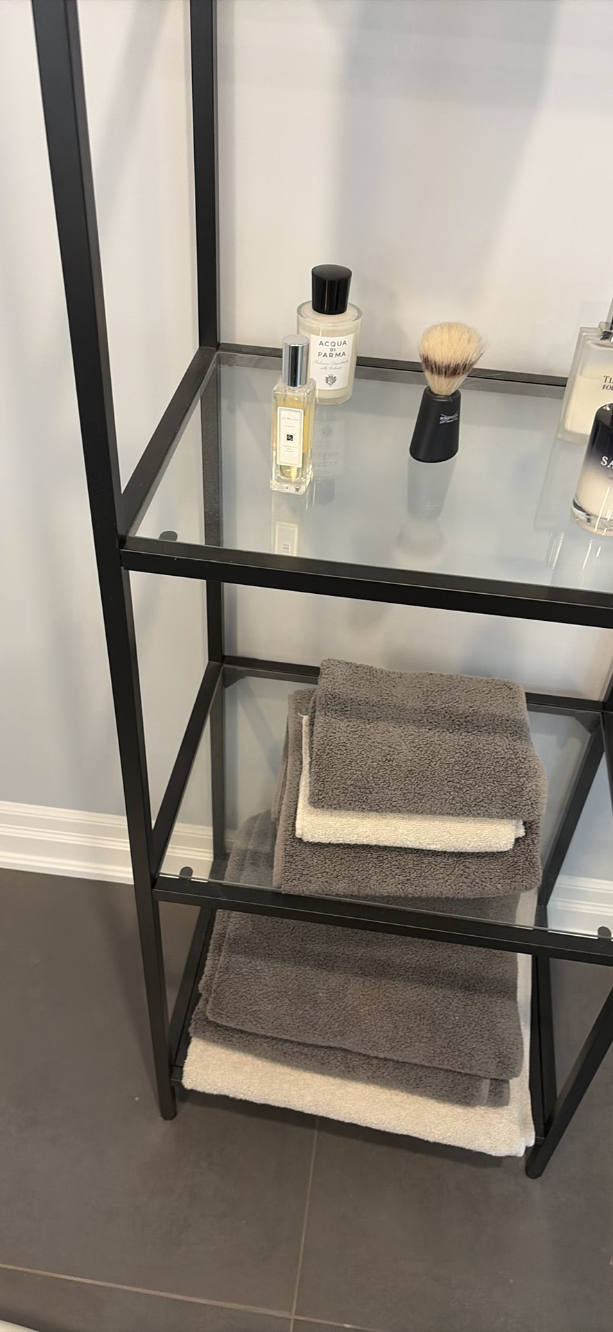 Black Metal and Glass Shelving Unit - image 5 of 9