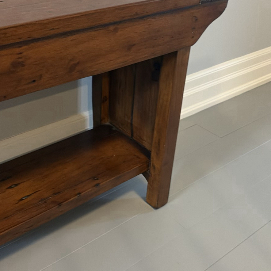 Wooden Bench with Shelf - image 8 of 11