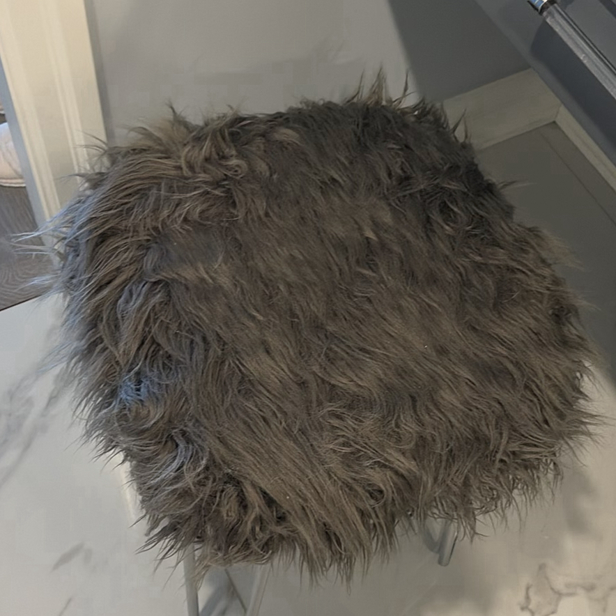 Faux Fur Vanity Stool - image 4 of 5