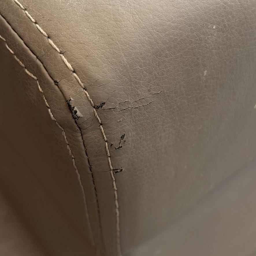 Two Vinyl Storage Ottomans - image 3 of 8