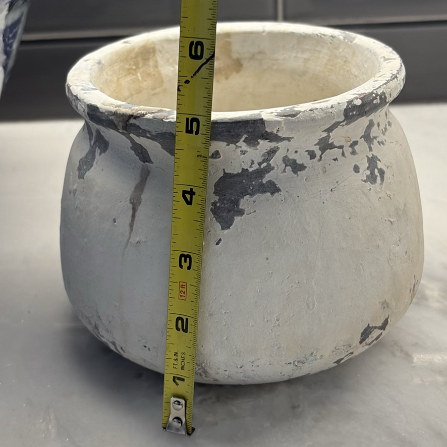 Blue Fish Pattern Ceramic Bowl and White Ceramic Pot - image 5 of 9