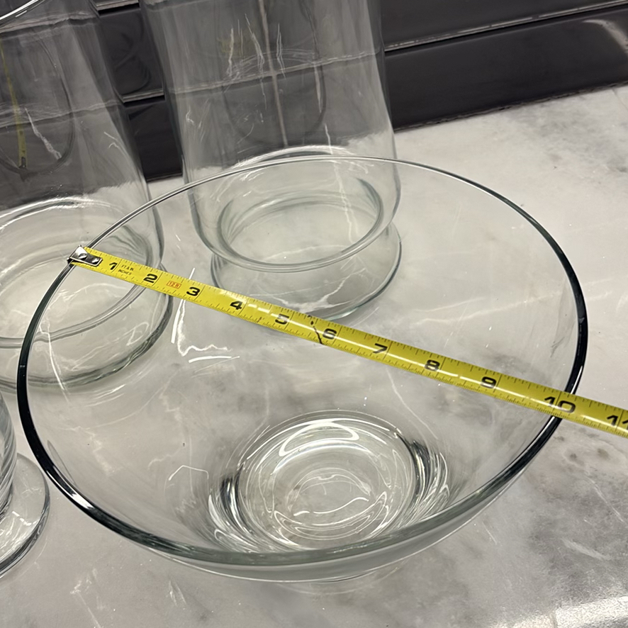 Assorted Clear Glass Vases & More - image 3 of 12