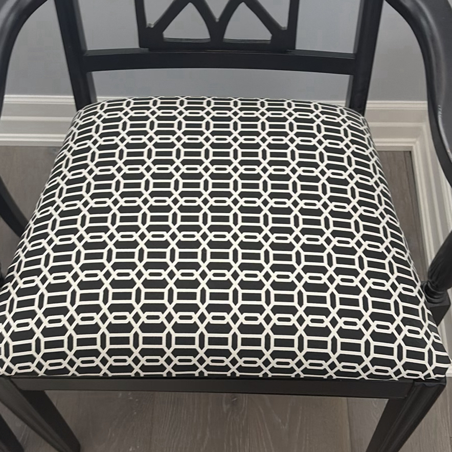 Pair of Black Armchairs - image 3 of 16