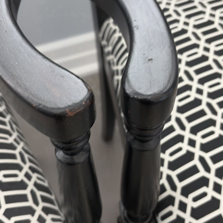 Pair of Black Armchairs - image 11 of 16