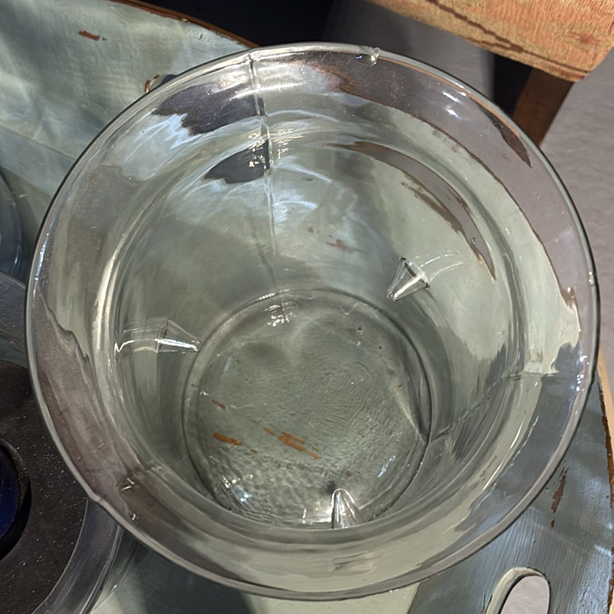 Glass Hurricane Candle Holders and Wooden Tray - image 8 of 15