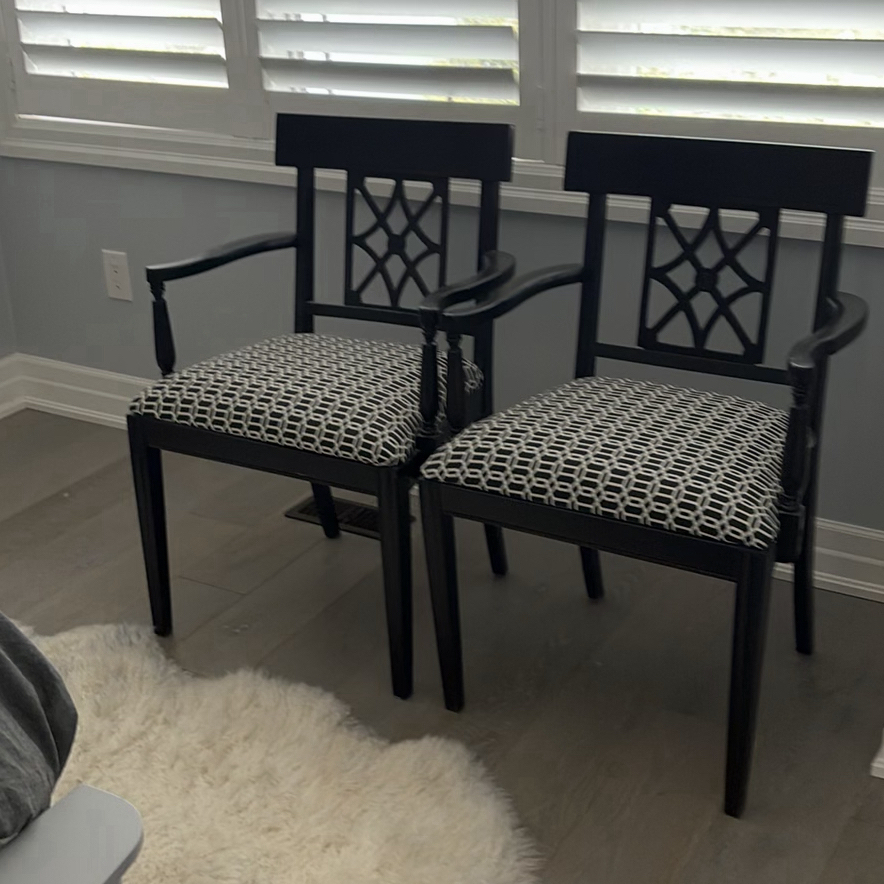 Pair of Black Armchairs - image 1 of 16