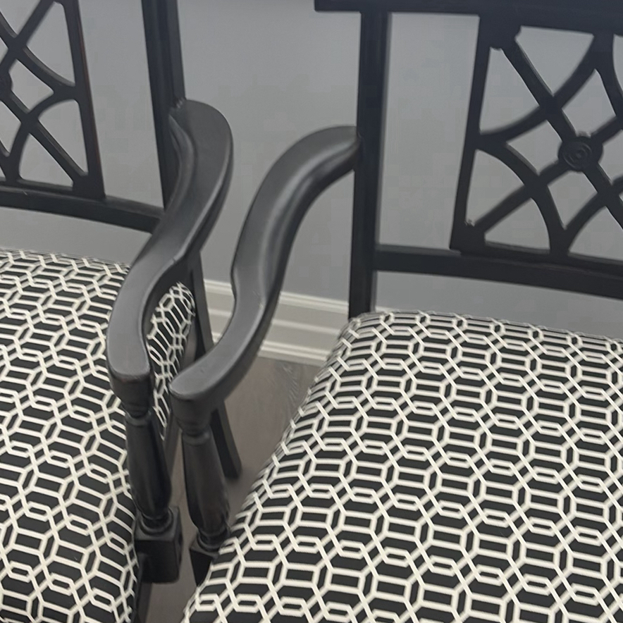 Pair of Black Armchairs - image 6 of 16