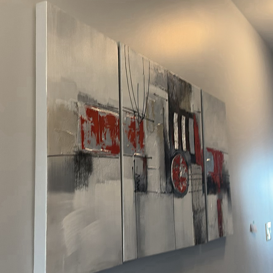 Abstract Multi-Panel Wall Art - image 7 of 8