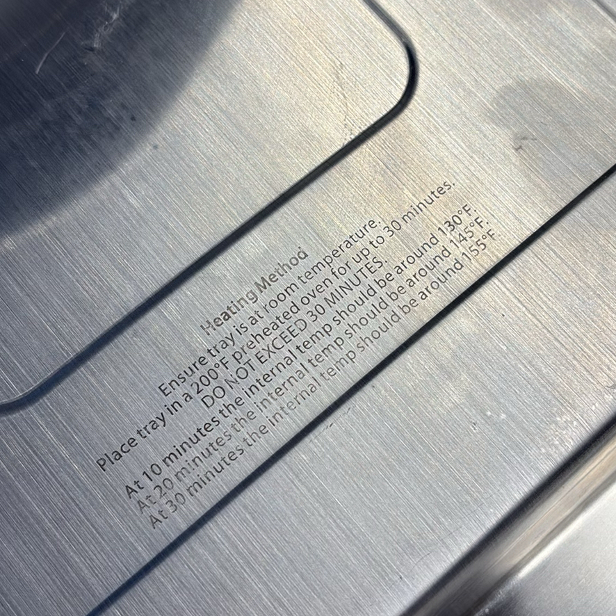 Ceramic Serving Tray and Stainless Steel Warming/Cooling Tray - image 10 of 11