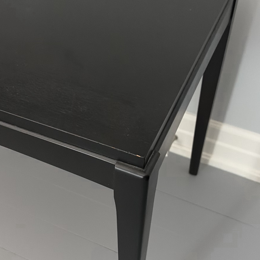Black Painted Wood Side Table - image 2 of 9