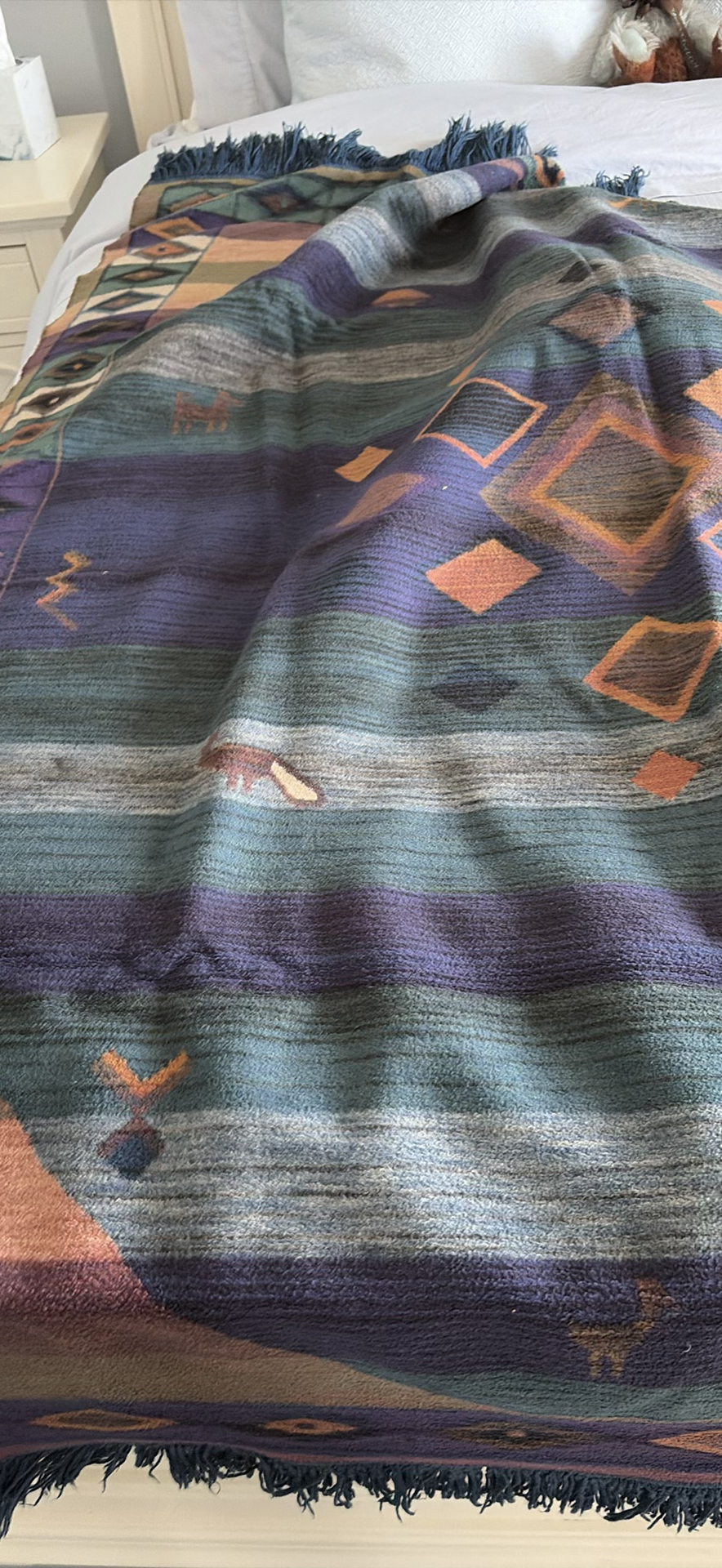 IBENA Fringed Wool and Acrylic Blankets - image 7 of 11