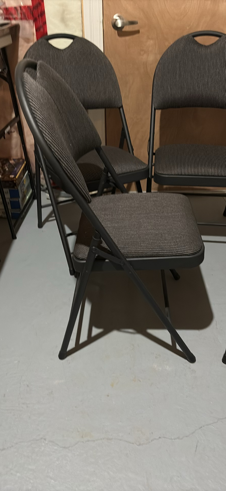 Set of Four Upholstered Folding Chairs - image 8 of 10