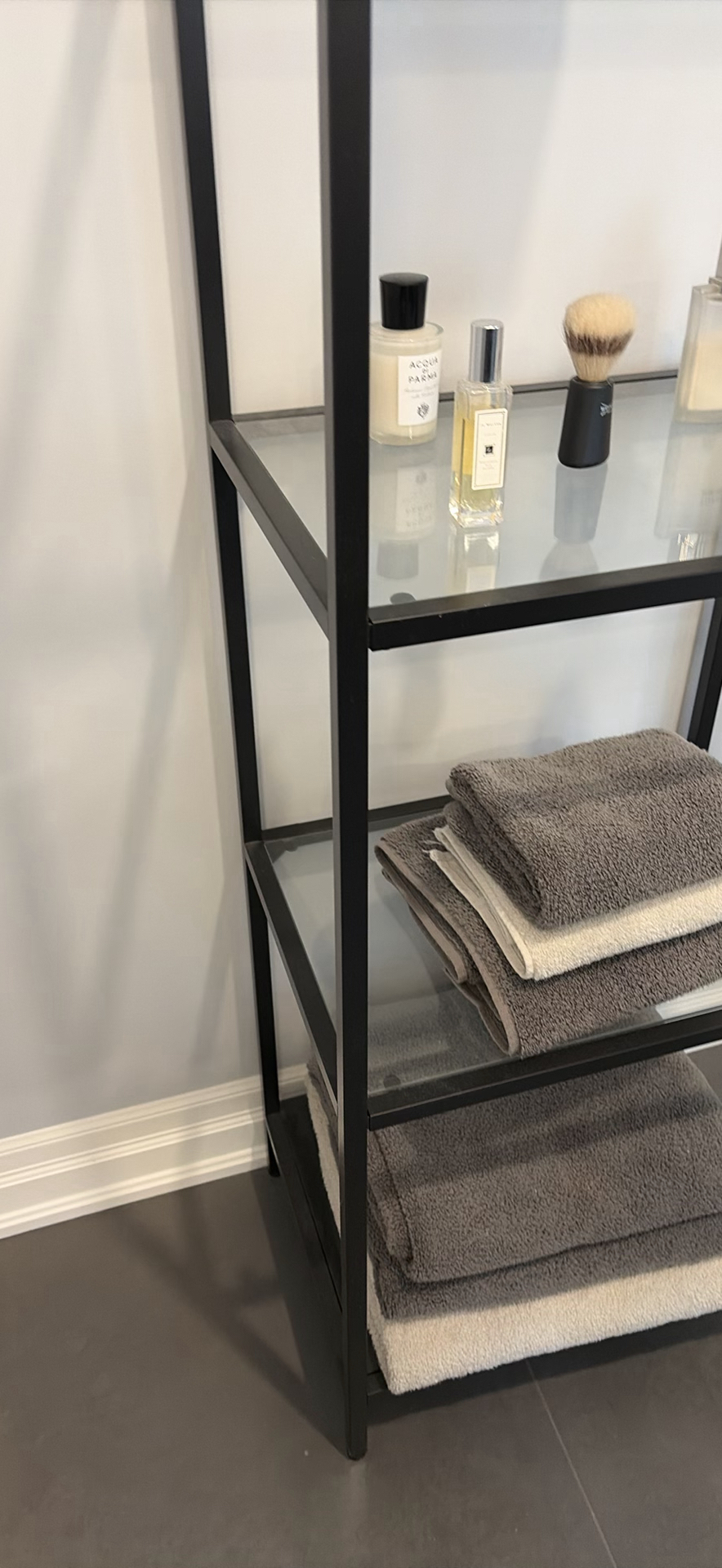 Black Metal and Glass Shelving Unit - image 8 of 9