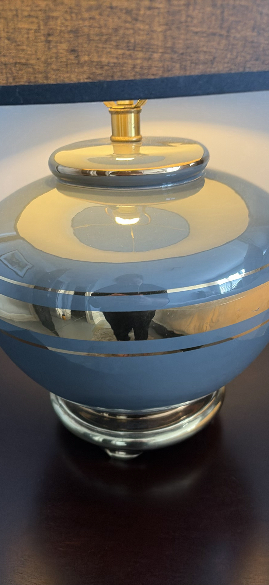 Two Table Lamps with Black Drum Shades - image 2 of 11