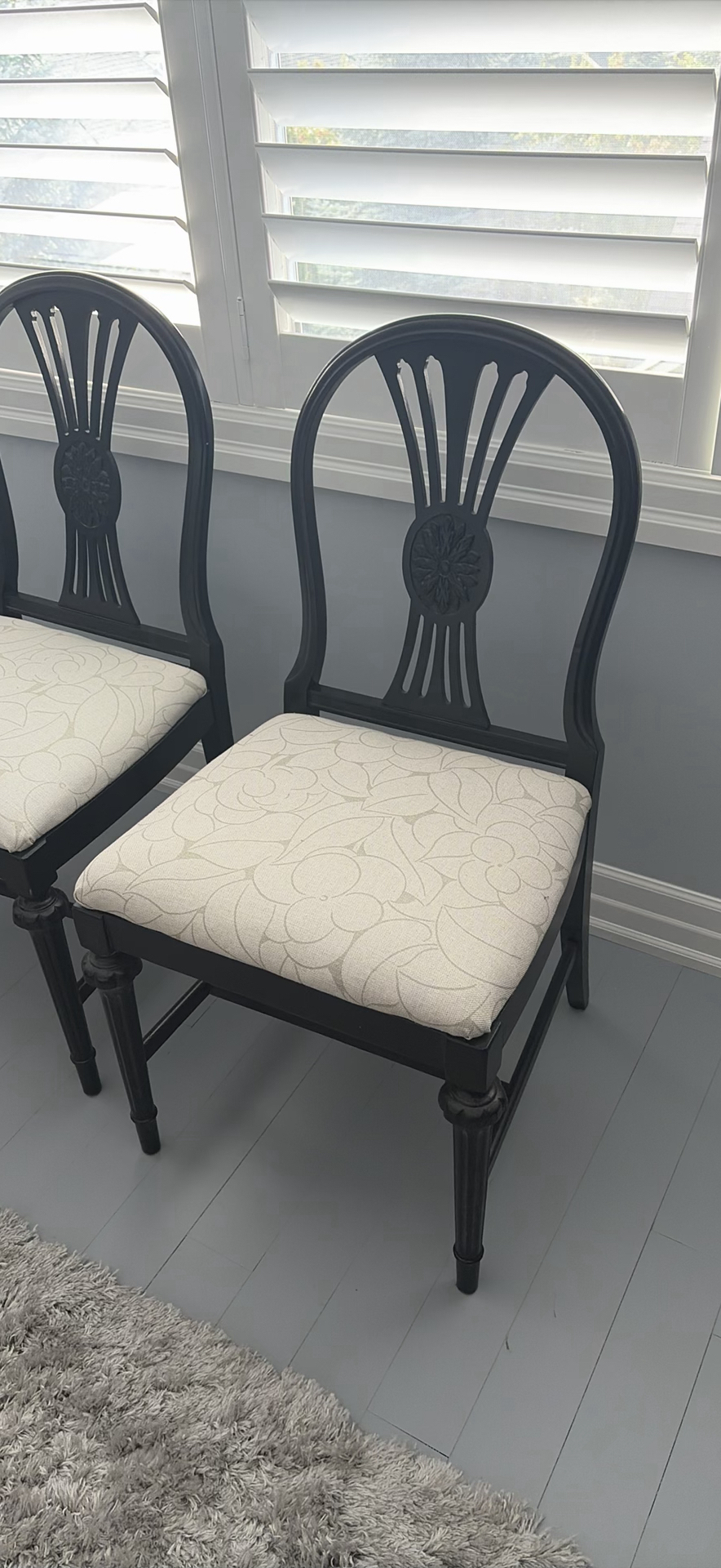 2 Black Wooden Accent Chairs - image 2 of 15