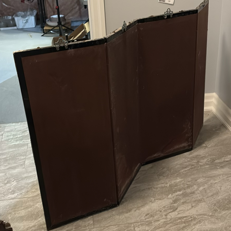 Four-Panel Folding Decorative Screen with Bird and Floral Artwork - image 10 of 14