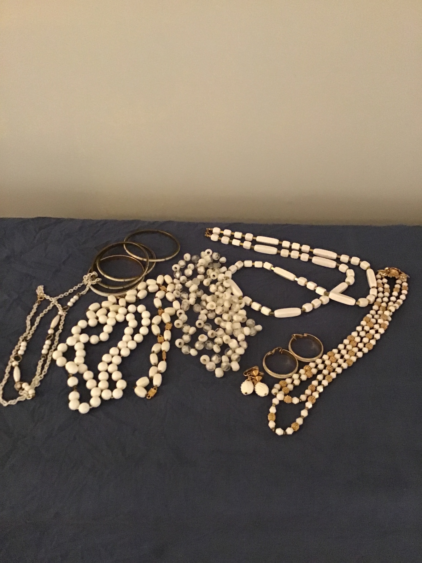 An assortment of white bead jewelry - image 1 of 1
