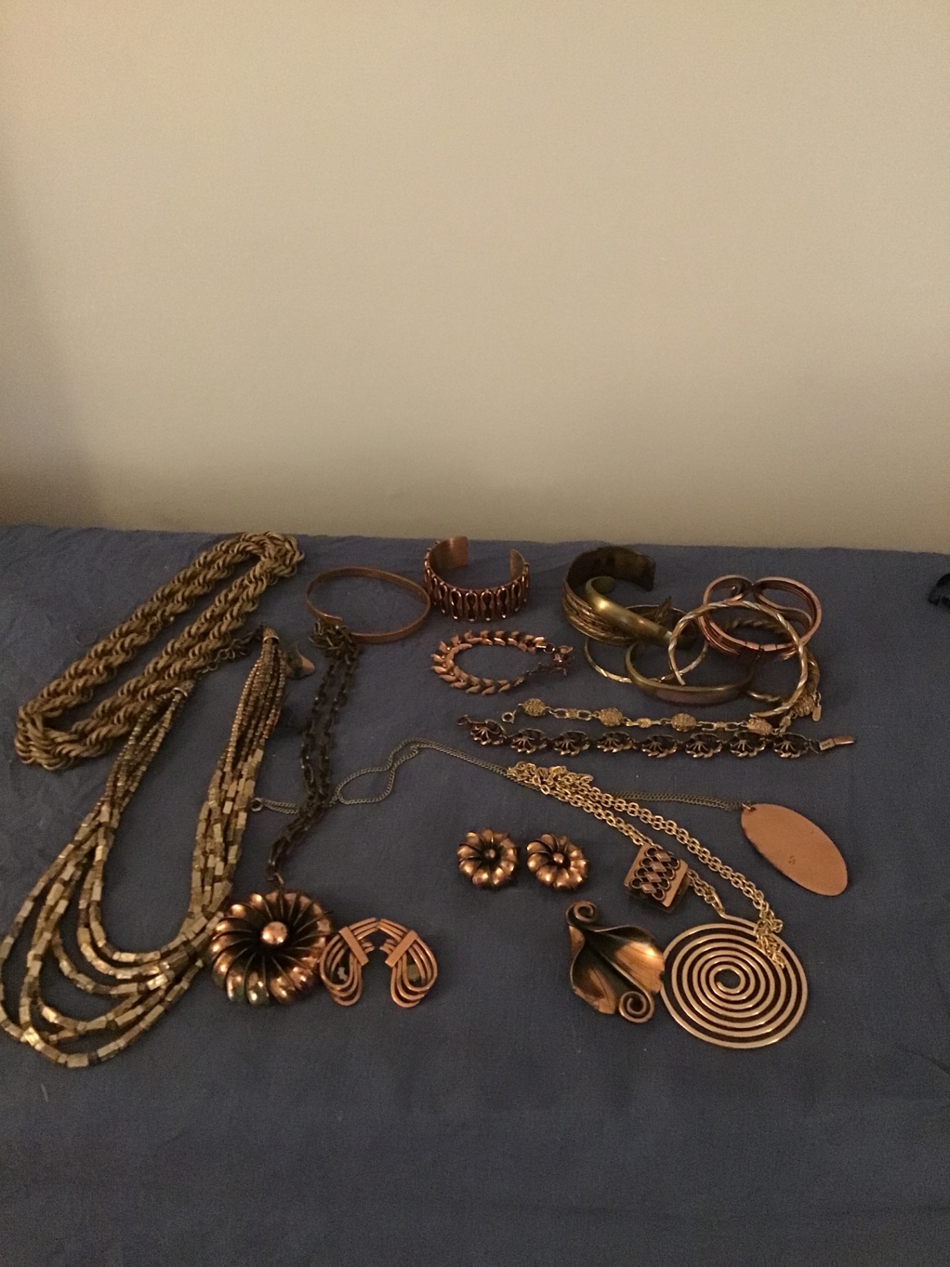 Assorted copper-toned jewelry collection - image 1 of 3