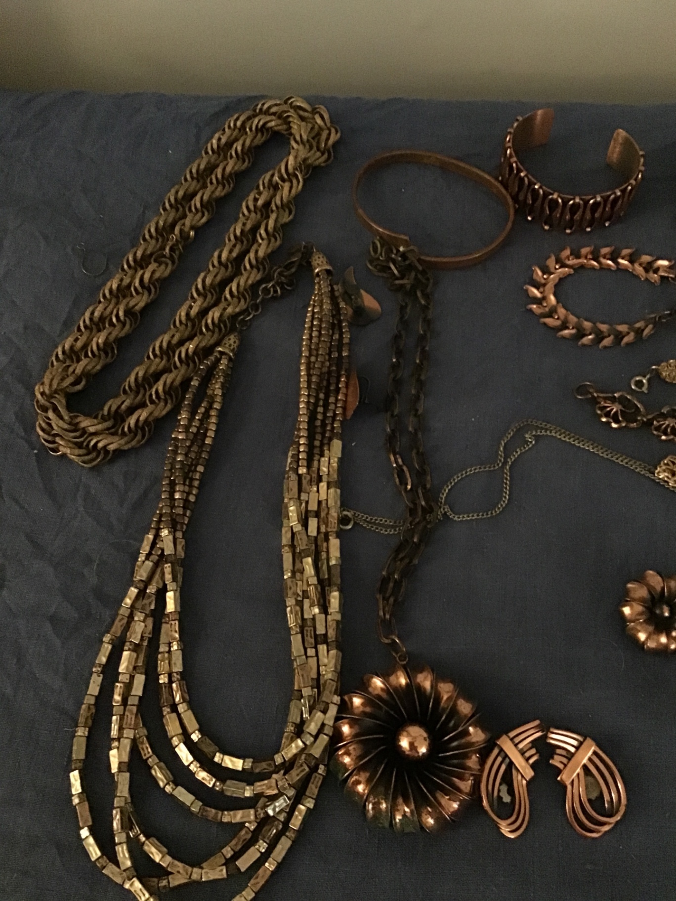 Assorted copper-toned jewelry collection - image 2 of 3