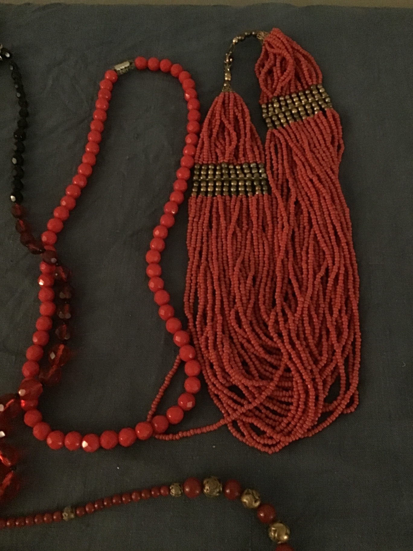 Red beaded jewelry collection - image 3 of 4