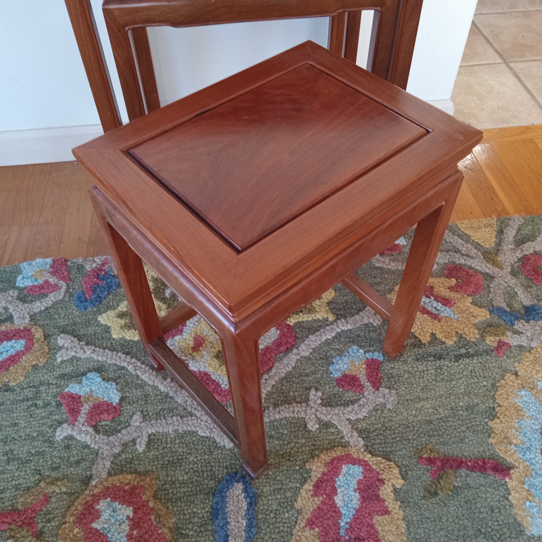 Asian Inspired Plant Stand and Nesting Tables - image 7 of 12