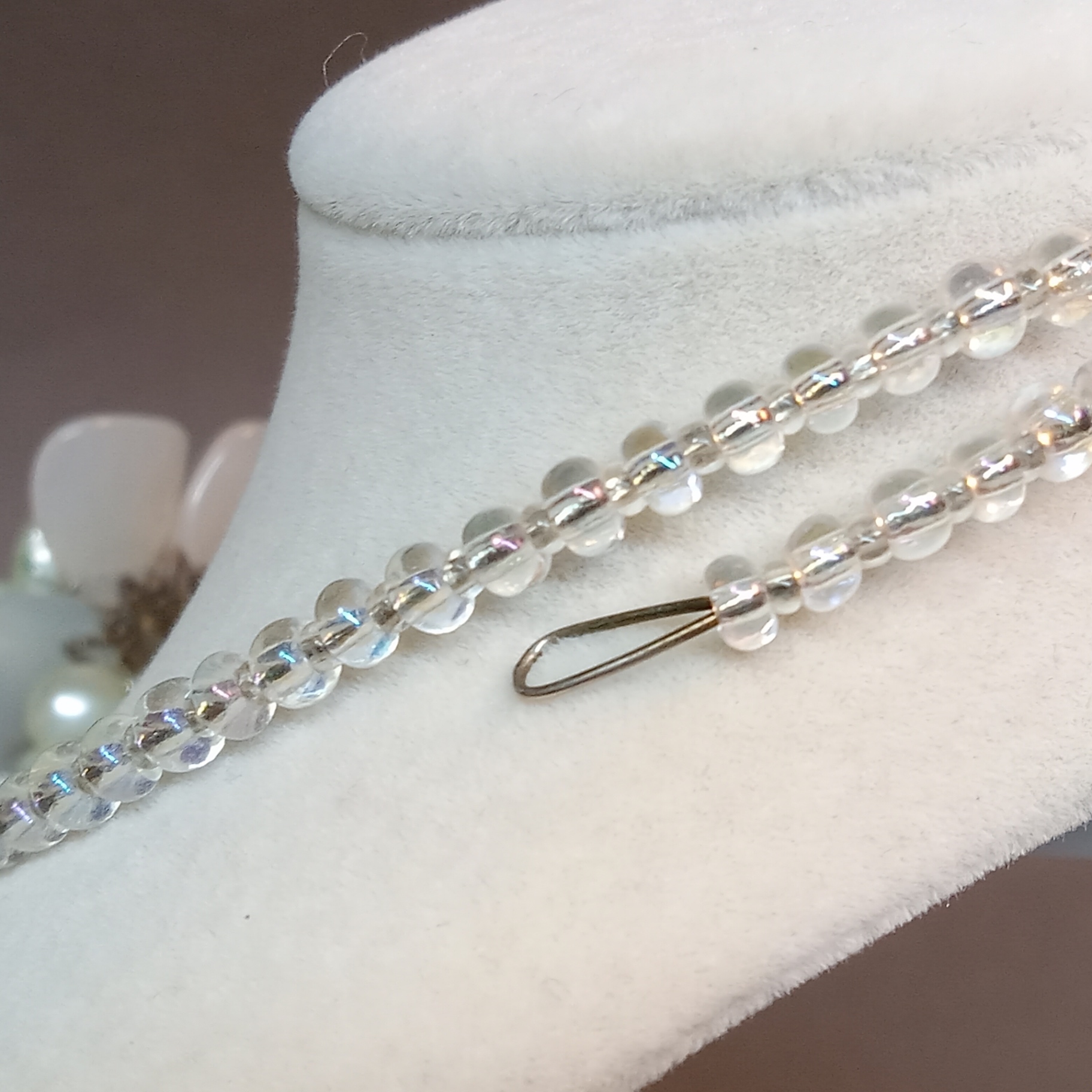 Hand Beaded Floral Jewelry - Pearls & Shells - image 16 of 16