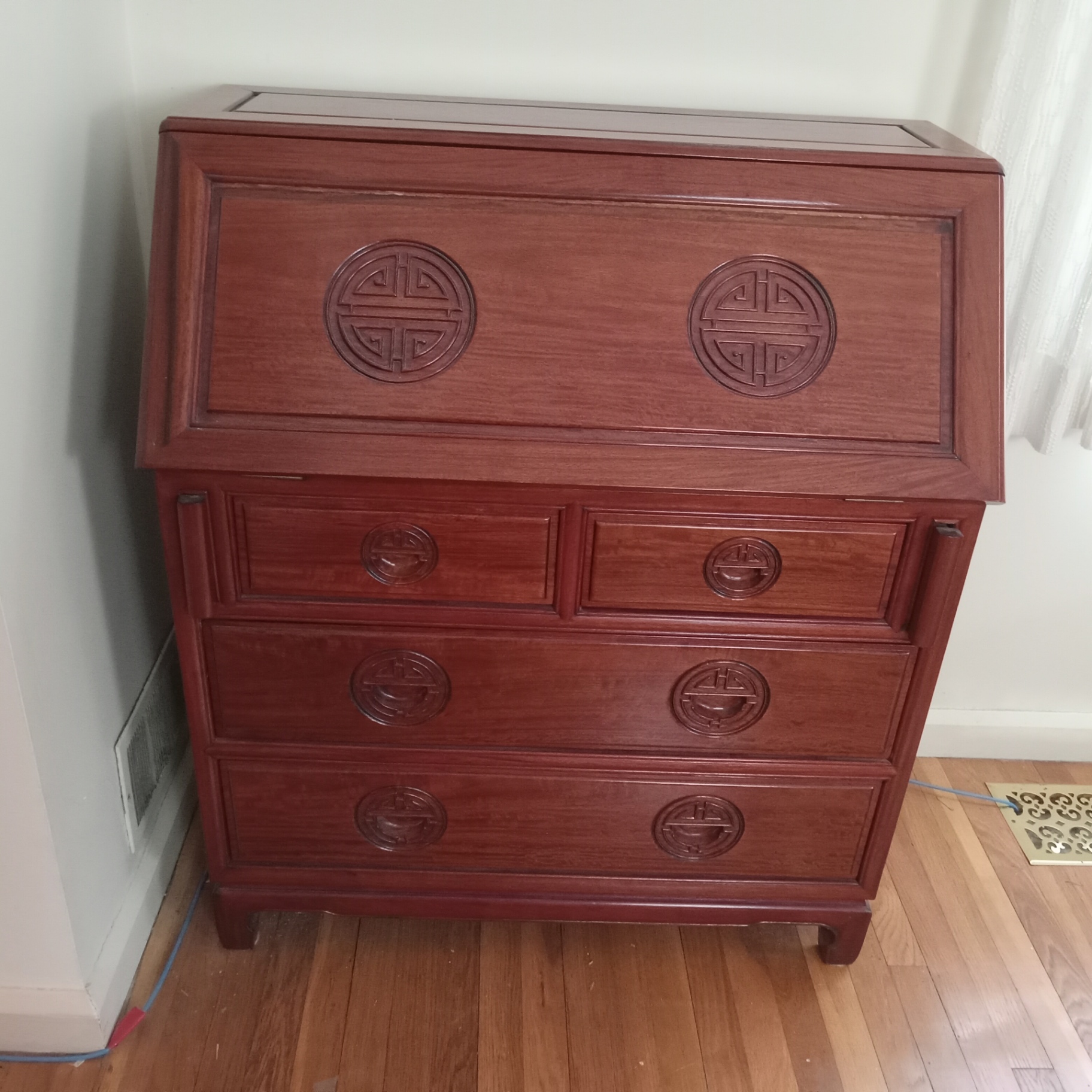 Asian Rosewood Secretary / Desk - image 1 of 11