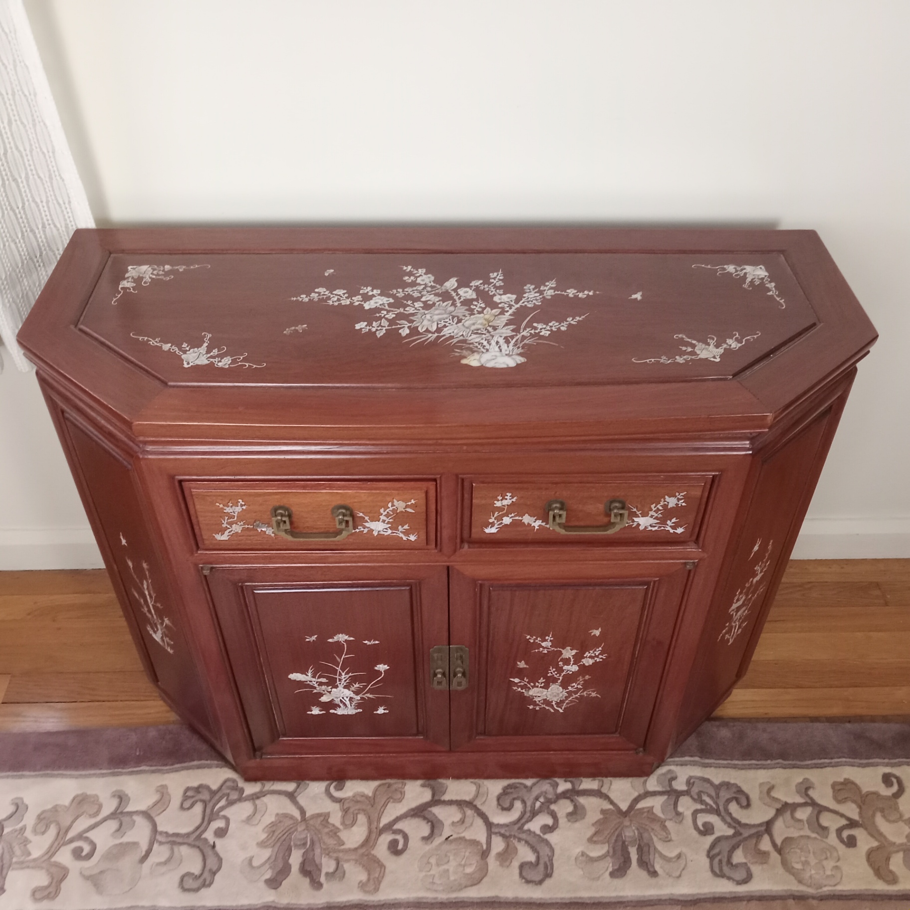 Asian Design Cabinet with Inlay Design - image 2 of 15