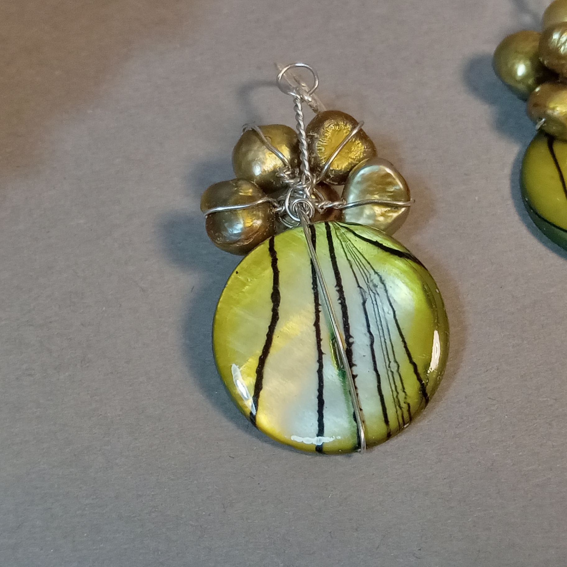 Hand Beaded Floral Jewelry - Greens - image 10 of 17