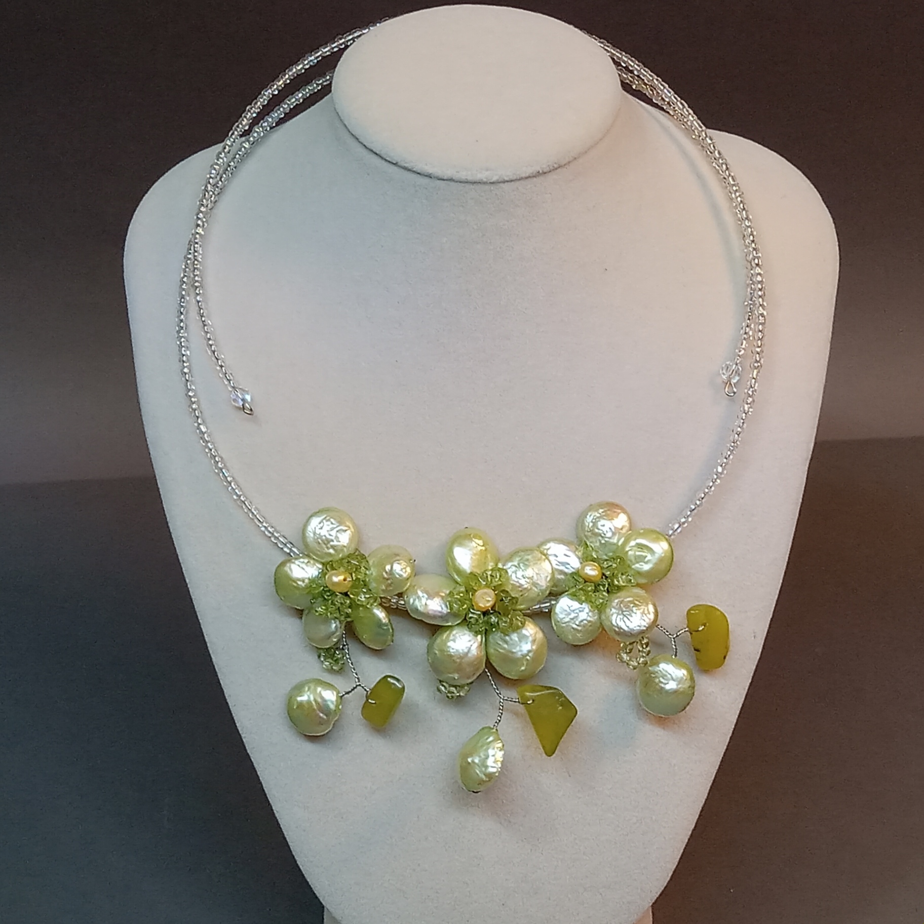 Hand Beaded Floral Jewelry - Pastels - image 11 of 18