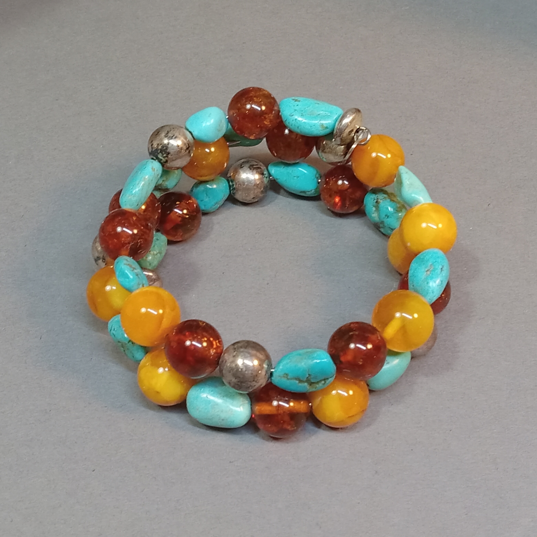 Sterling, Turquoise & Coral Jewelry (STR 12.9dwt) - image 4 of 18