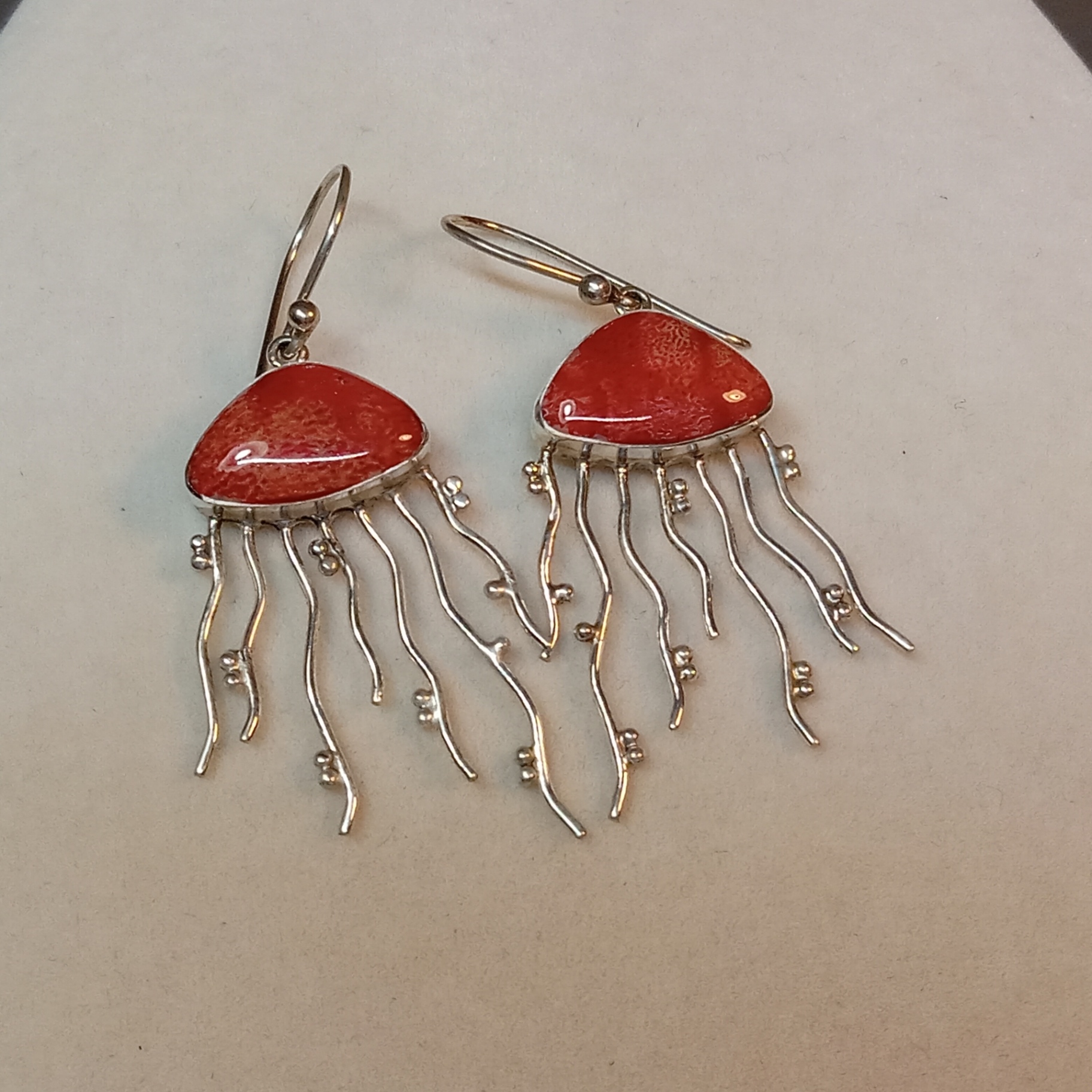 Sterling, Turquoise & Coral Jewelry (STR 12.9dwt) - image 15 of 18