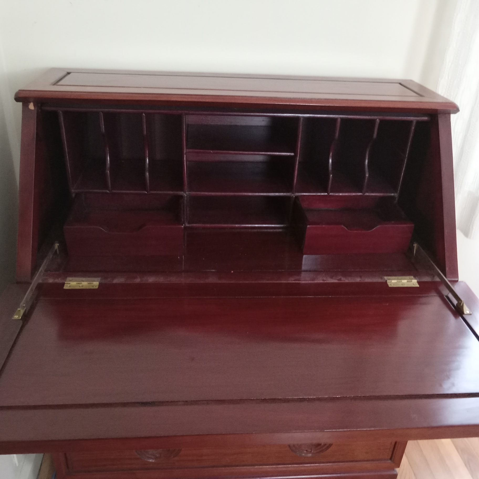 Asian Rosewood Secretary / Desk - image 3 of 11