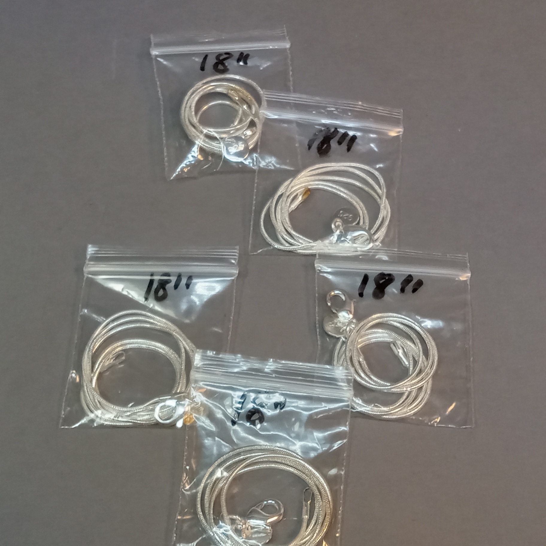 Bulk Sterling Snake Chains, 16in, 18in, 20in (STR 169.8) - image 8 of 13