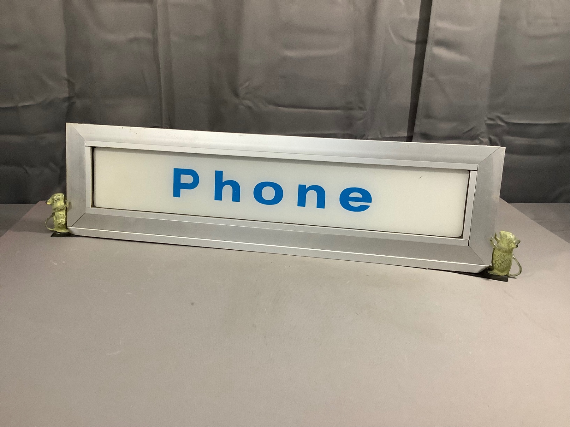 Vintage Phone Booth Sign - image 1 of 2