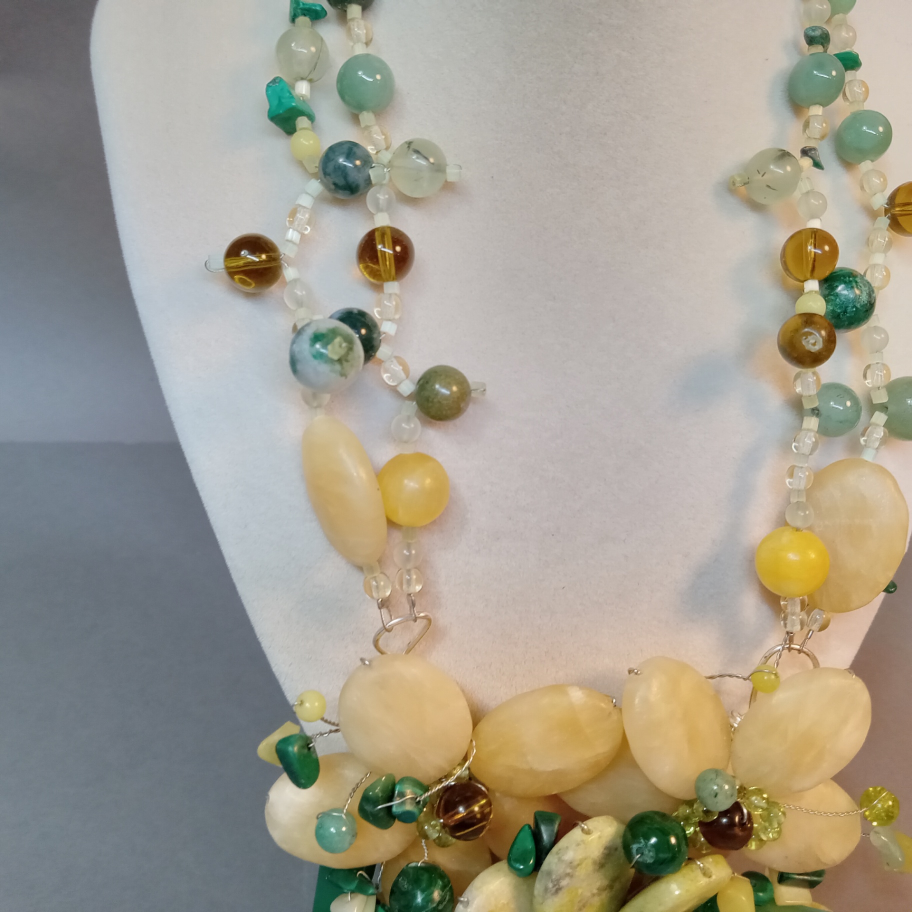 Hand Beaded Floral Jewelry - Pastels - image 4 of 18