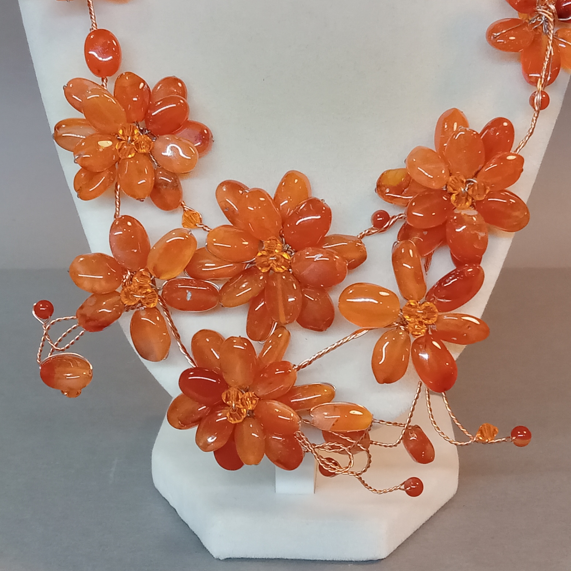 Hand Beaded Floral Jewelry - Browns - image 11 of 23