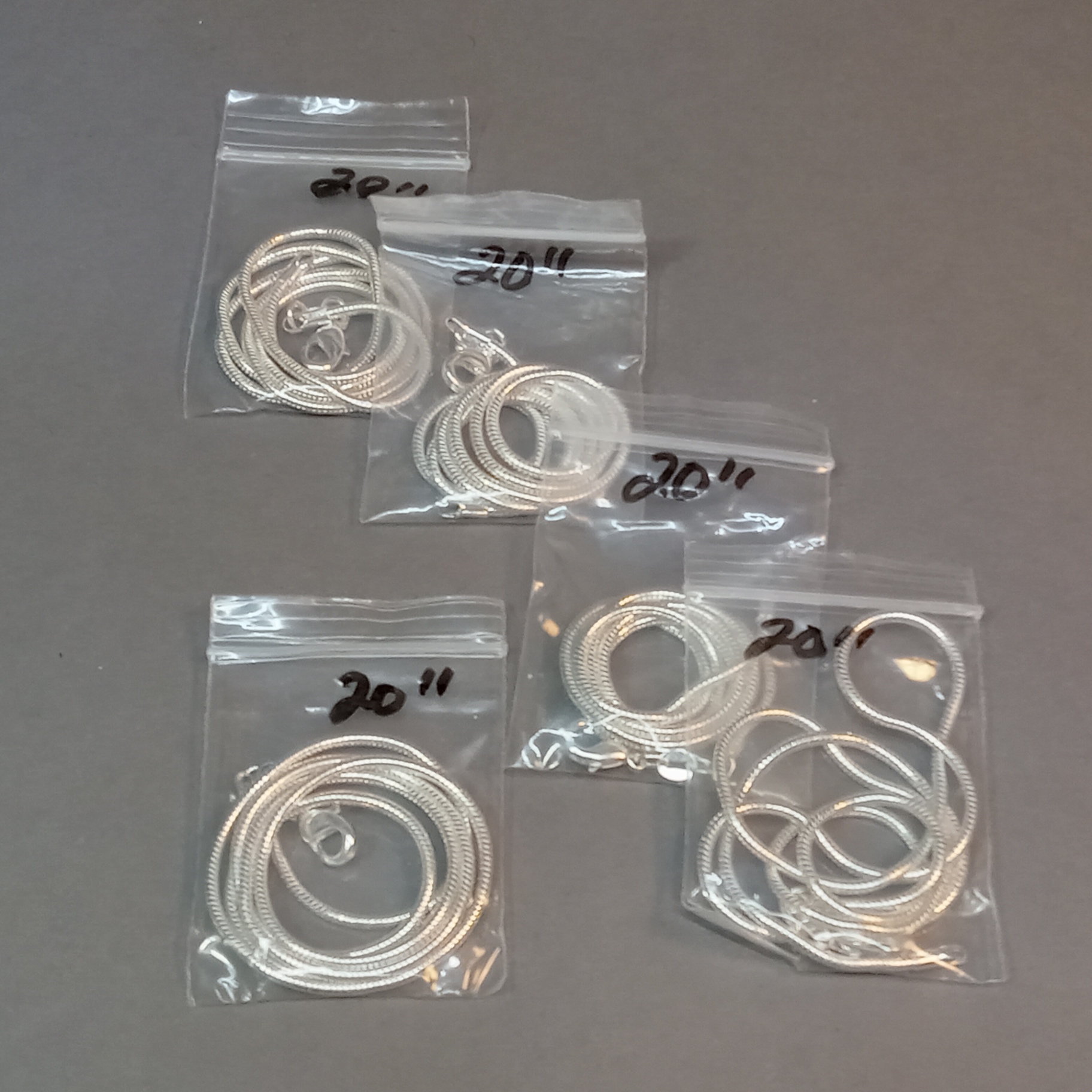 Bulk Sterling Snake Chains, 16in, 18in, 20in (STR 169.8) - image 7 of 13