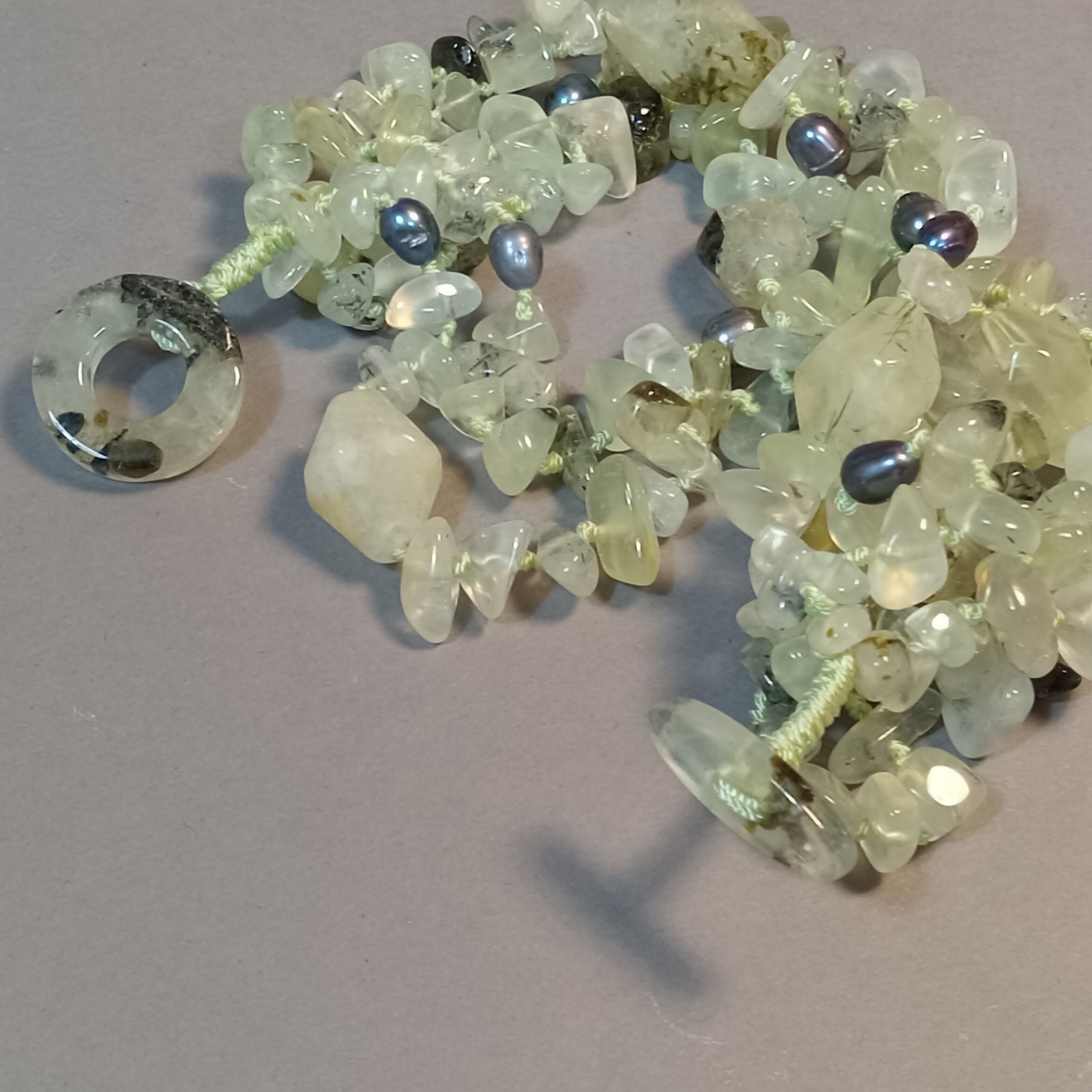 Hand Beaded Floral Jewelry - Greens - image 17 of 17
