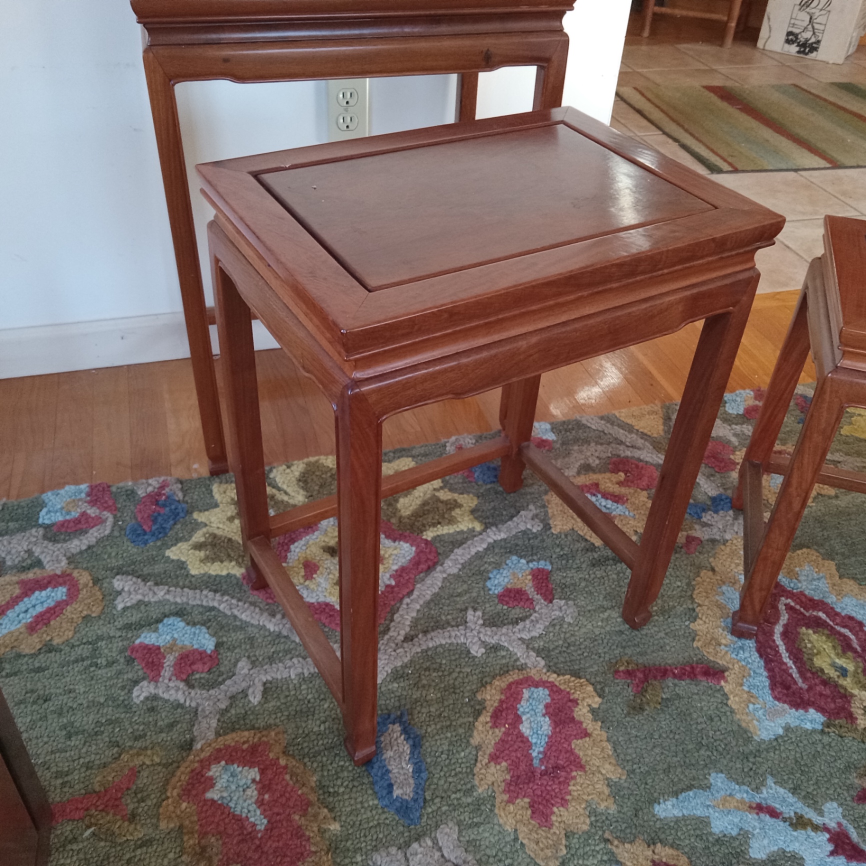 Asian Inspired Plant Stand and Nesting Tables - image 8 of 12