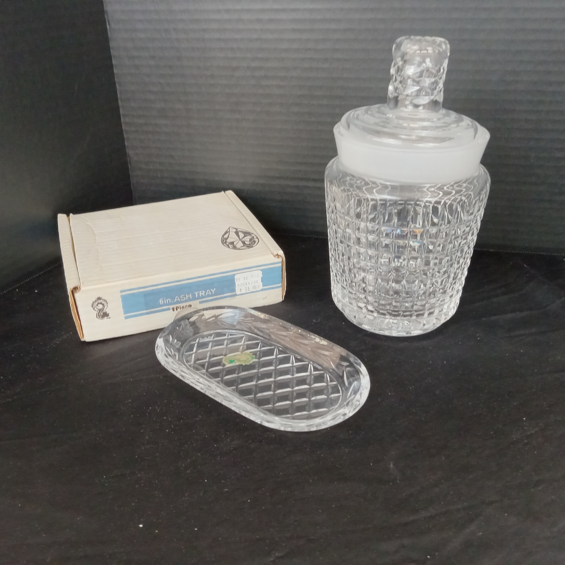 Waterford Crystal Humidor & Tray - image 1 of 9
