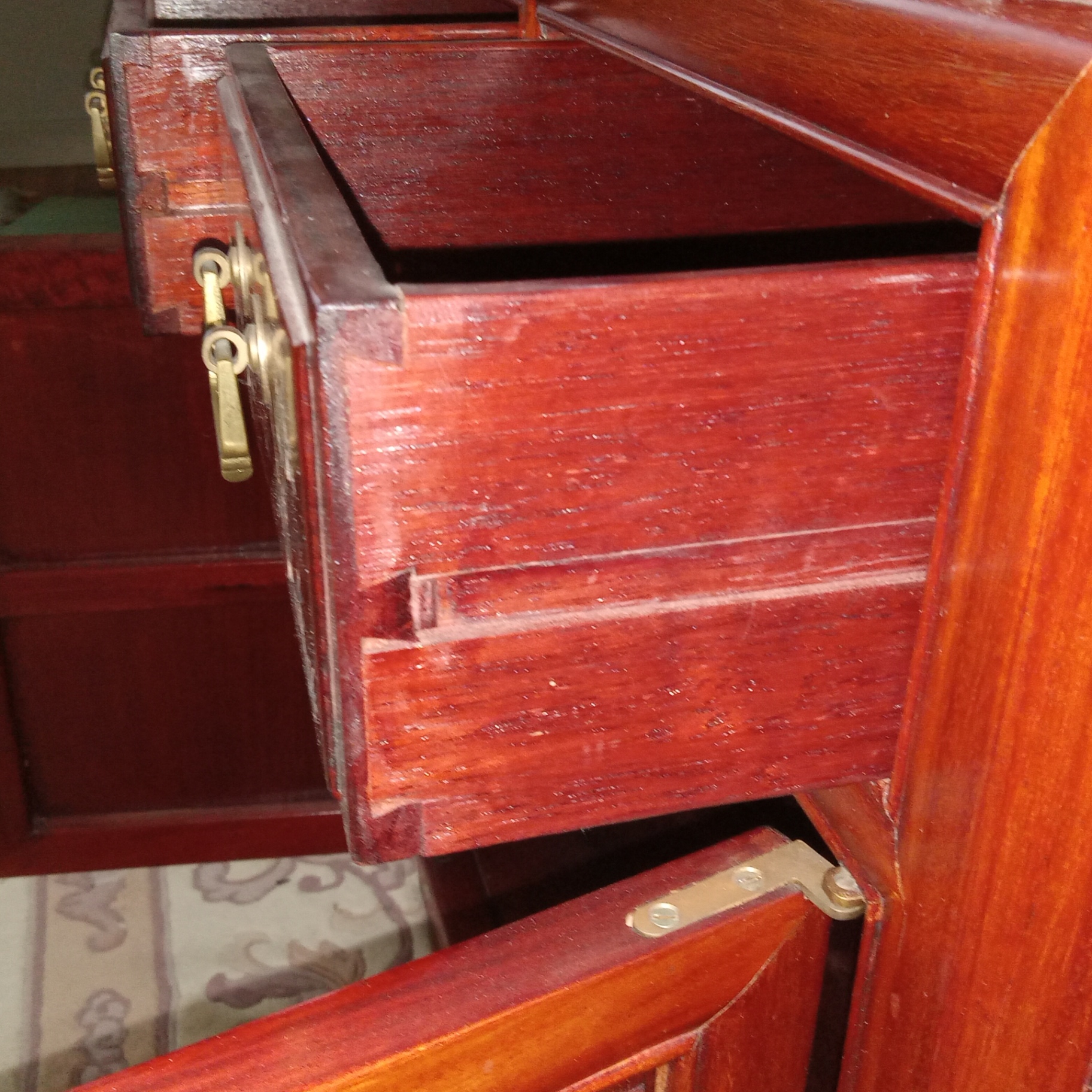 Asian Design Cabinet with Inlay Design - image 7 of 15