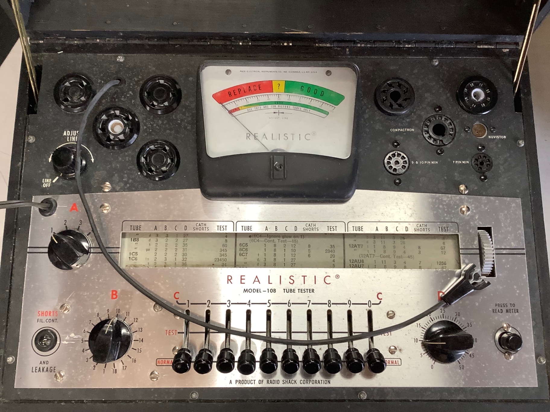 Realistic TW-108 All Type Tube Tester - image 2 of 4