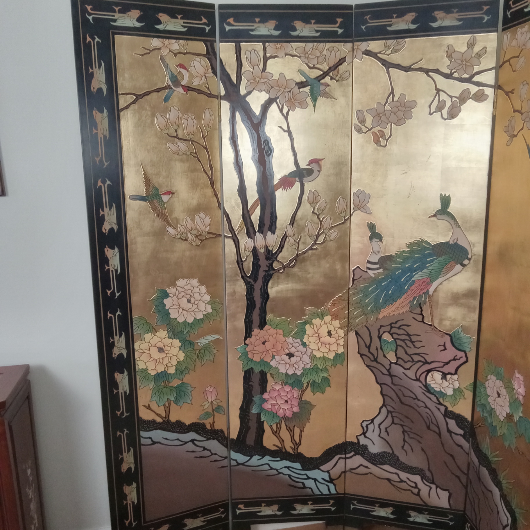 Asian Wood Screen - image 2 of 15
